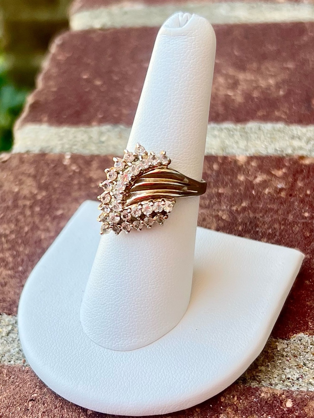 ✨ Vintage 14KT GE Cubic Zironia Ring made in Taiwan size 6/7